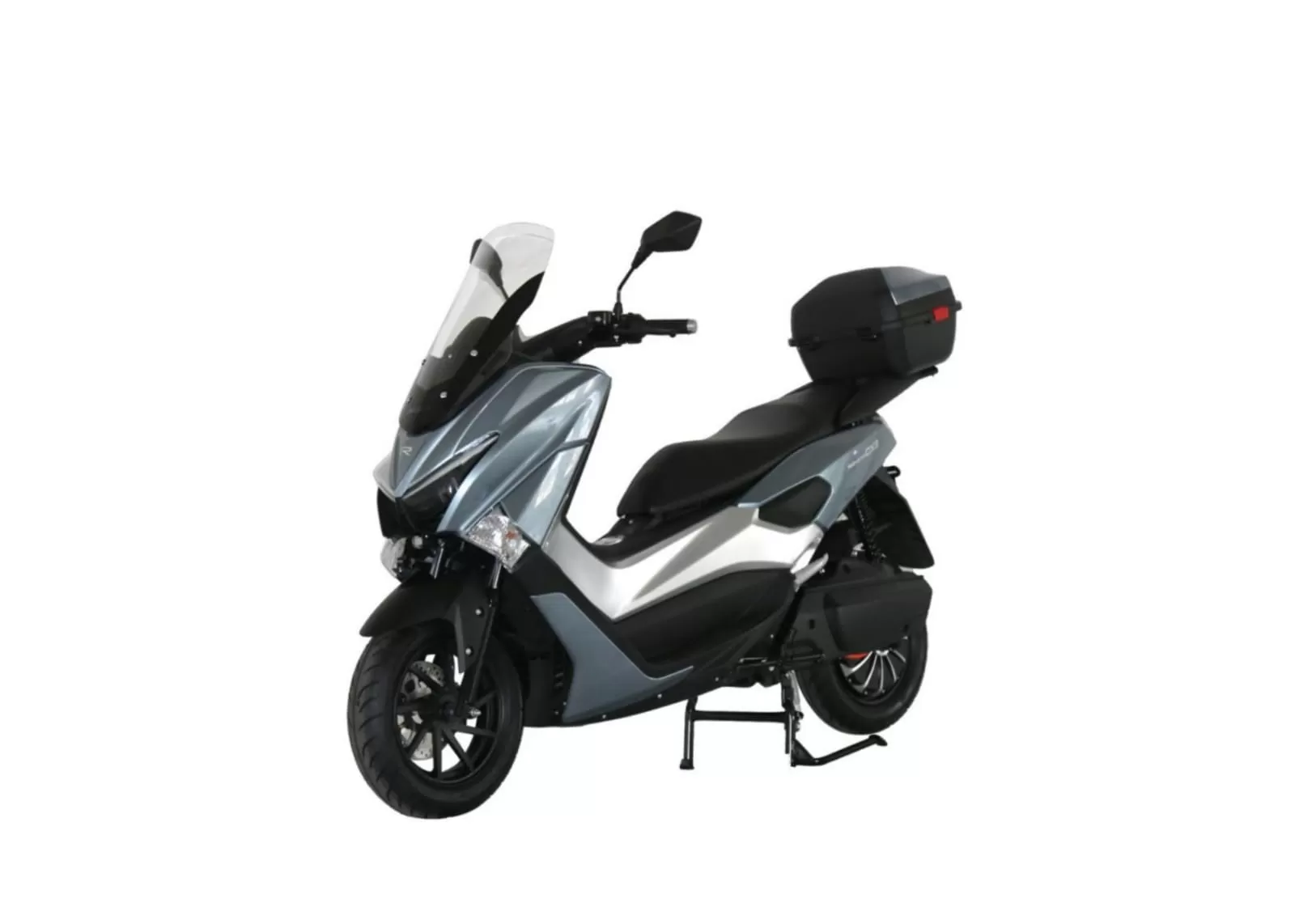 Motor listrik Rakata NX3 dengan desain bodi maxi menyerupai Yamaha NMAX generasi awal